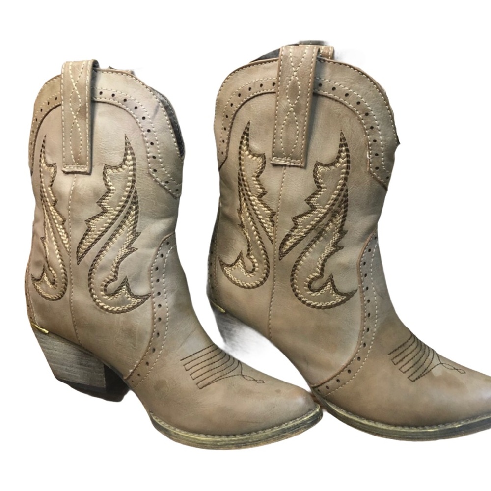 Very Volatile Tan Heeled Boots